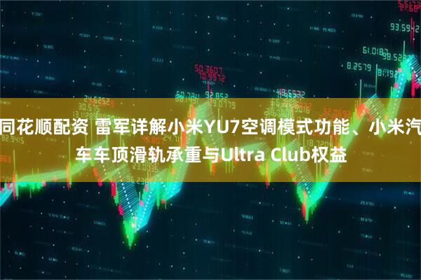 同花顺配资 雷军详解小米YU7空调模式功能、小米汽车车顶滑轨承重与Ultra Club权益